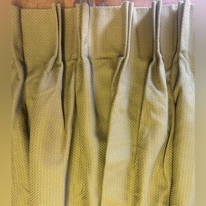 Set of 2 Olive Green drapes with Pleats